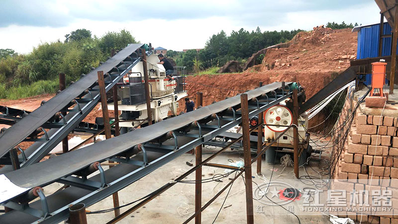 1060破碎機(jī)搭配制砂機(jī)破碎軟性石料，日產(chǎn)量3230噸