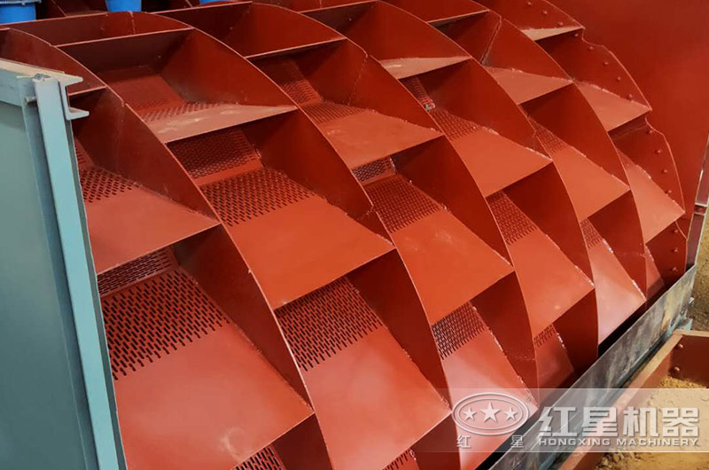 洗砂機篩網(wǎng)細節(jié)，篩出石粉、雜質(zhì)