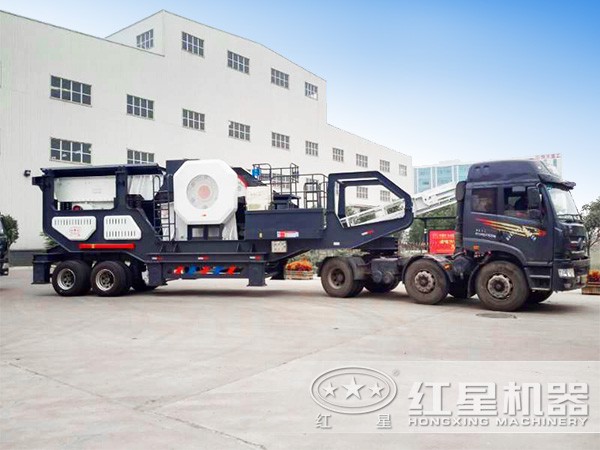 一小時200t建筑垃圾制砂機(jī)搭載車頭