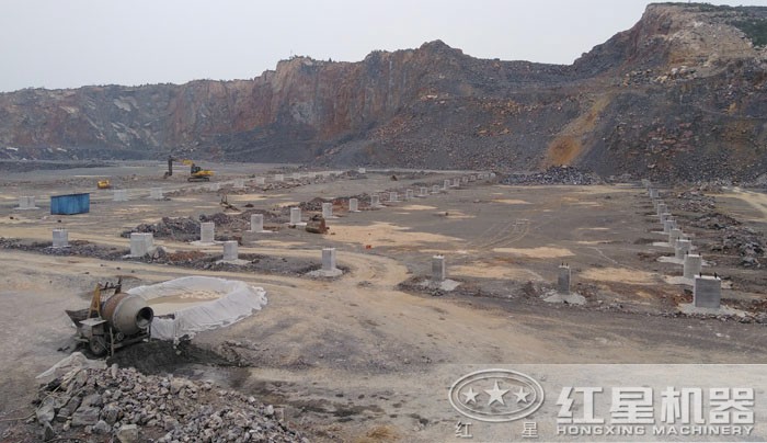 整理場(chǎng)地，地基打樁