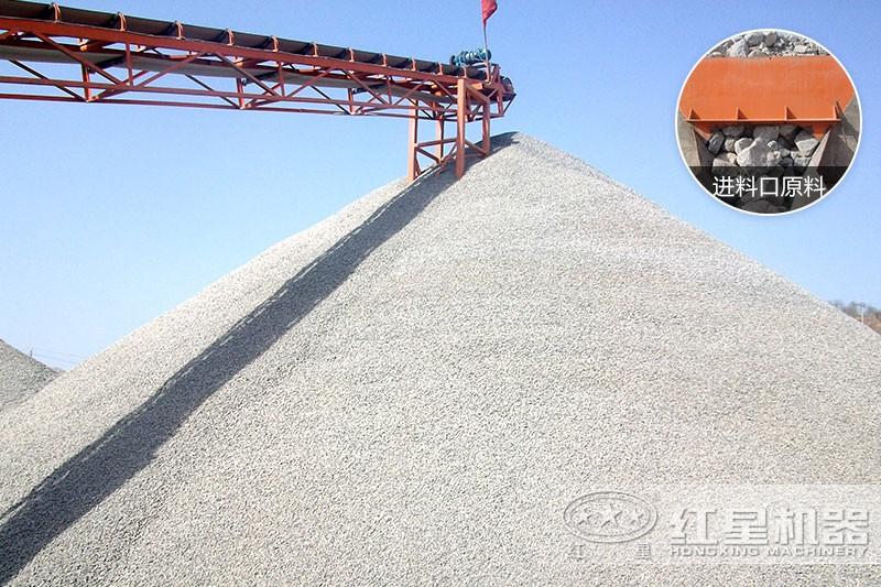 山東打石頭現(xiàn)場，物料展示