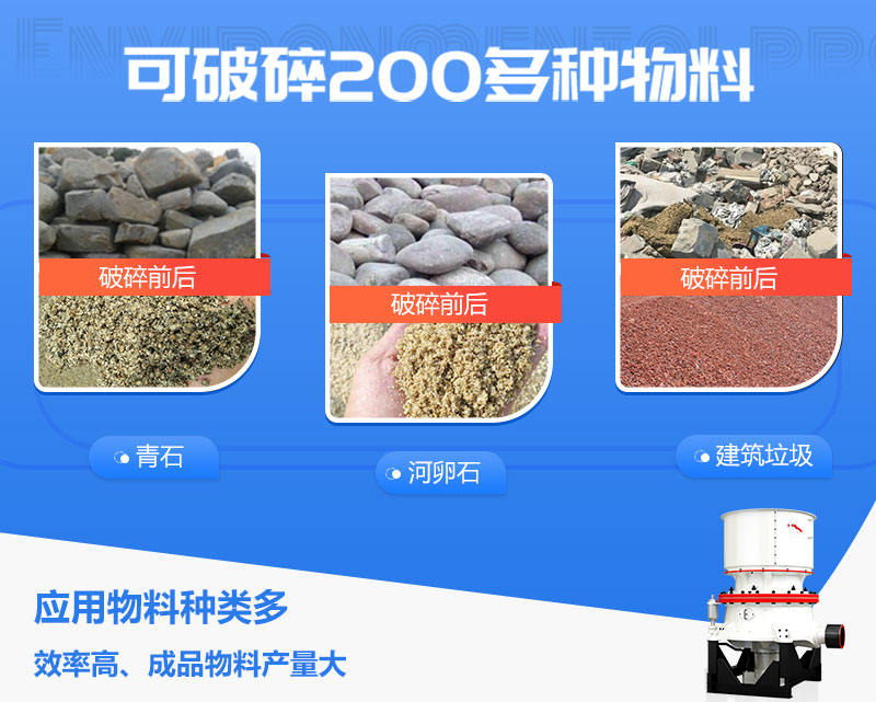 圓錐制砂機(jī)物料應(yīng)用廣 圓錐制砂機(jī)物料應(yīng)用廣