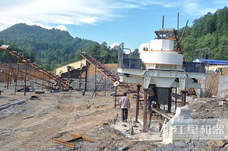 制砂生產線設備工作現(xiàn)場