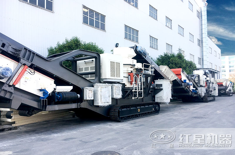 圓錐破履帶式制砂機(jī)，適用于高硬度物料